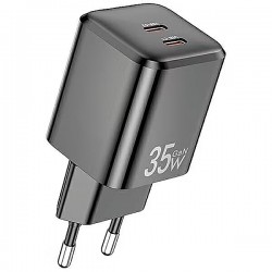 Charger Mobile Awei Gan 35W Type-C To Type-C Pd65-Eu Black